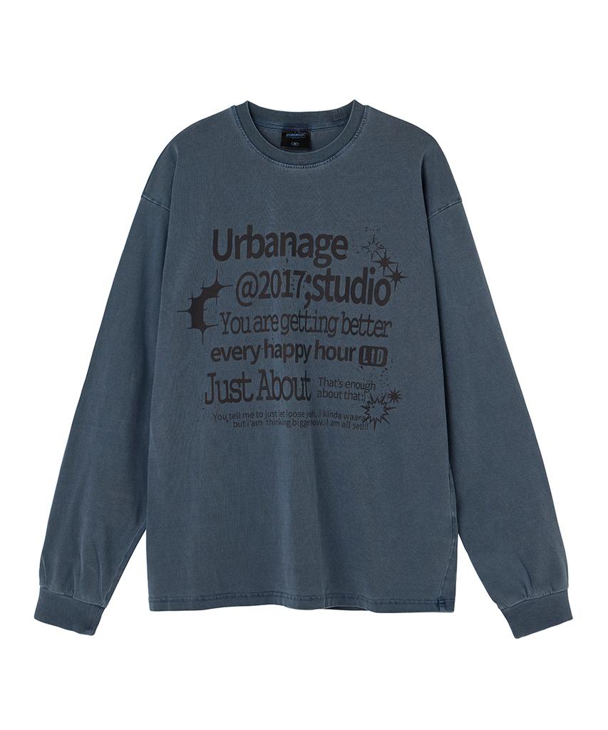 URBANAGE Just About Pigment Over Long Sleeve Navy