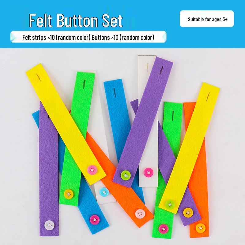 

3-Year-Olds Felt Button Bracelet Early Education Puzzle Toy