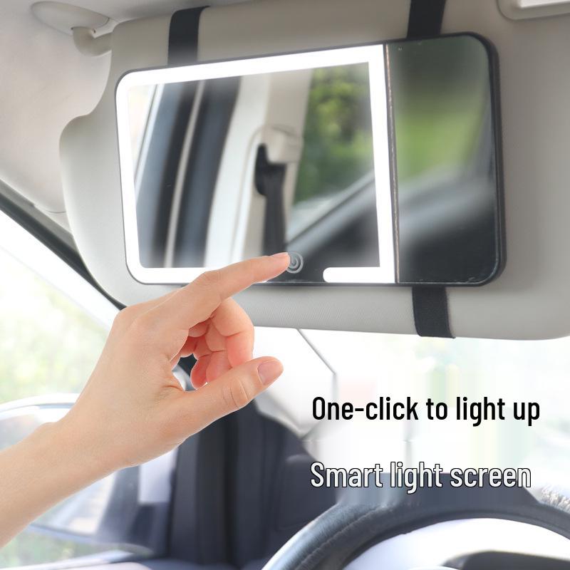 Rechargeable LED Car Makeup Mirror with 5x Magnification