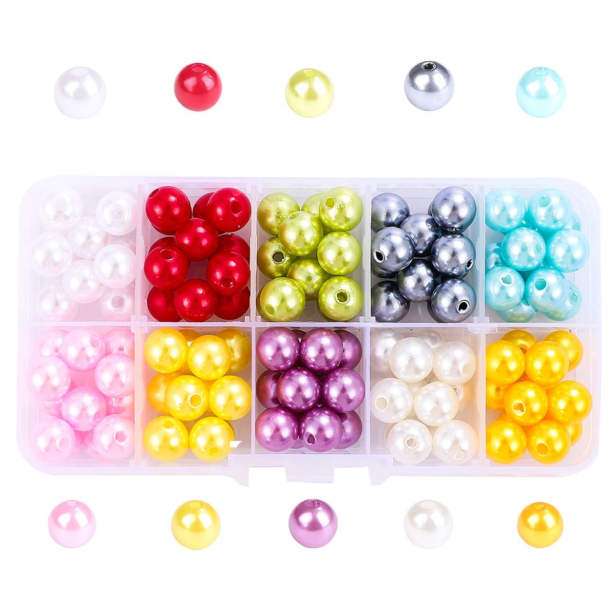

Pearl Bead Set: 10/15 Compartment ABS for DIY Jewelry Making - Bracelets & Necklaces