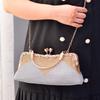 2025 Luxury Design Diamond Splicing Beads Women Evening Clutch Bag Lady High End Party  Handbag Wedding Shoulder Crossbody Bag