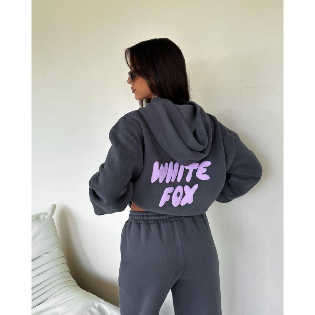 

RogueWave Жіночий спортивний костюм з капюшоном, двокомпонентний набір: Худі з довгим рукавом на флісі та штани-джоггери з принтом, Набори для весни та осені XXXL