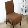 Thickened Corn Velvet Chair Cover Dining Chair Cover Simple Hotel New Skirt Seat Cover Knitted Chair Cover Joint