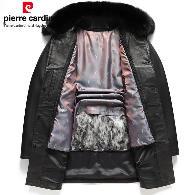 Pierre Cardin Men's Mid-Length Genuine Leather Jacket