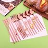 16 Pieces Colorful Silverware Tableware Set Service for 4, Stainless Steel Flatware Kitchen Cutlery Utensils Set for Home Kitchen Restaurant