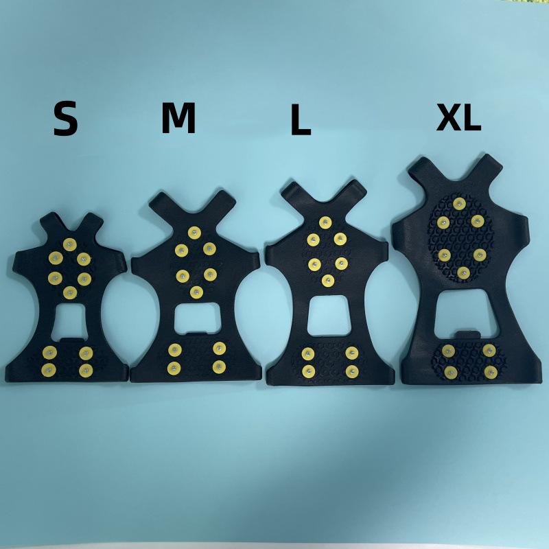 10-Spike Ice & Snow Anti-Slip Shoe Covers for Outdoor Activities - Silicone Cleats for Mountaineering & Rock Climbing Traction