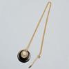 [MELODY] [Melody Accessories] Made in Japan Three Open Moon Long Pendant (OP-128) Long Necklace Type A Gold Color x Black
