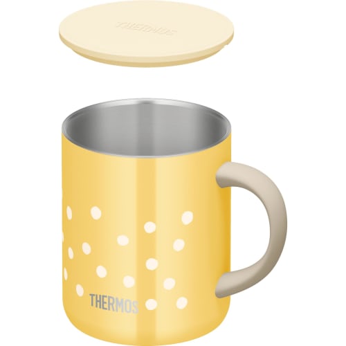 THERMOS Stainless Steel Vacuum Insulated Mug 350ml Dot Yellow JDG-352LTD D-Y