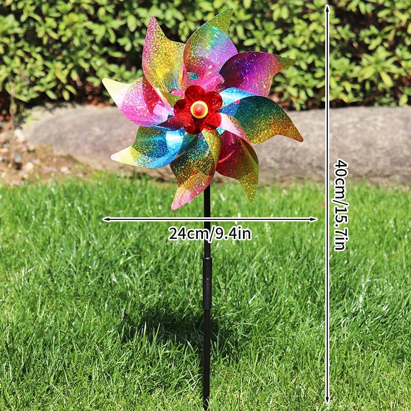 Laser Bird Repelling Windmill 24CM Windmill for Farmland Rotating Windmills Outdoor Bird Pigeon Repellent Tools Garden Supplies