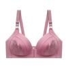 Plus Size Front Closure Wire-Free Bra for Middle-Aged & Elderly: Side Support, Comfortable Thin Cup, Perfect for Moms