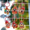 Creative The God of Wealth Keychain Lucky Chinese Style Keyring The God of Fortune Pendant  Unisex