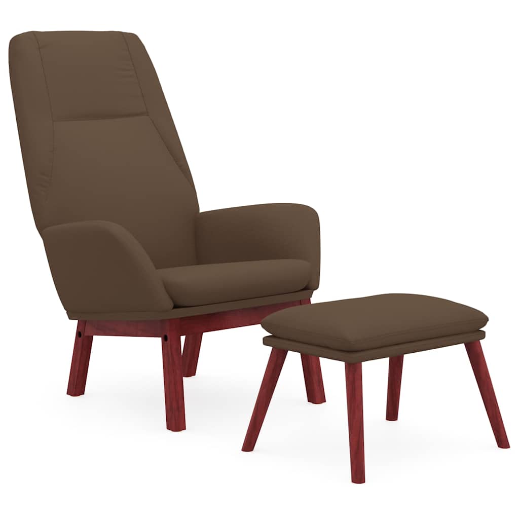 Recliner Chair with Ottoman Taupe Fabric