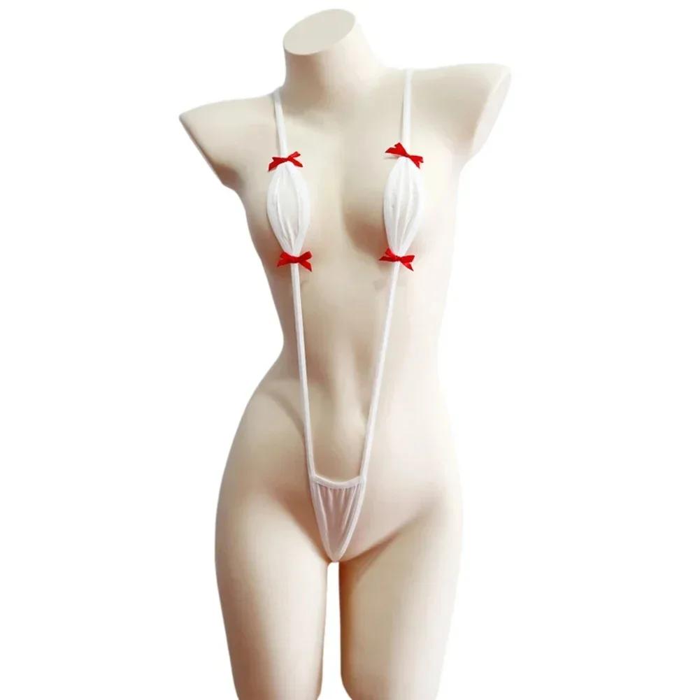 Bikini Micro Sexy Lenjerie Dantelă Femei Lenjerie Sexy Mini Body Anime Cosplay Ținute Pijamale Erotice Set Sex cu Spatele Gol