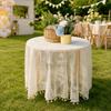 Embroidered Lace Tablecloth Dust-Proof French Table Cover Decor  Living Room