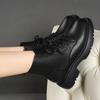 Versatile platform Martin boots women's new autumn and winter velvet soft leather short boots trendy women's shoes