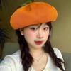 Breathable Girl Painter Hat Little Leaf Beanie Beret Cap Japanese Beret Fruit Caps  Spring Summer