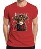 Scottish Highland Cow Christmas Festive Farm Gift Unisexs Tshirt