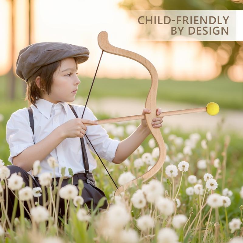 Baby Outdoor Sports Toys with 3 Suction Cup Arrows 3 Targets Kids Bow and Arrow Set Wooden Archery Toy Baby Finger Fine Movement