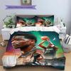 Basketball Player Starry Sky Wolf Print 3 Pieces Duvet Cover Set Sport Fan Bedding Bedroom Home Decor Without Pillow Core Comforter