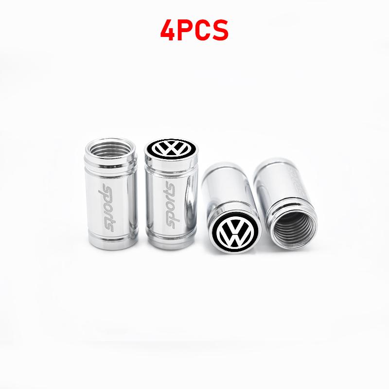 For VW Passat Touareg Magotan Golf 6 7 8 Polo Tiguan GTI Logo Car Tire Wheel Valve Caps Cover Key Chain Ring Keychain Accessory