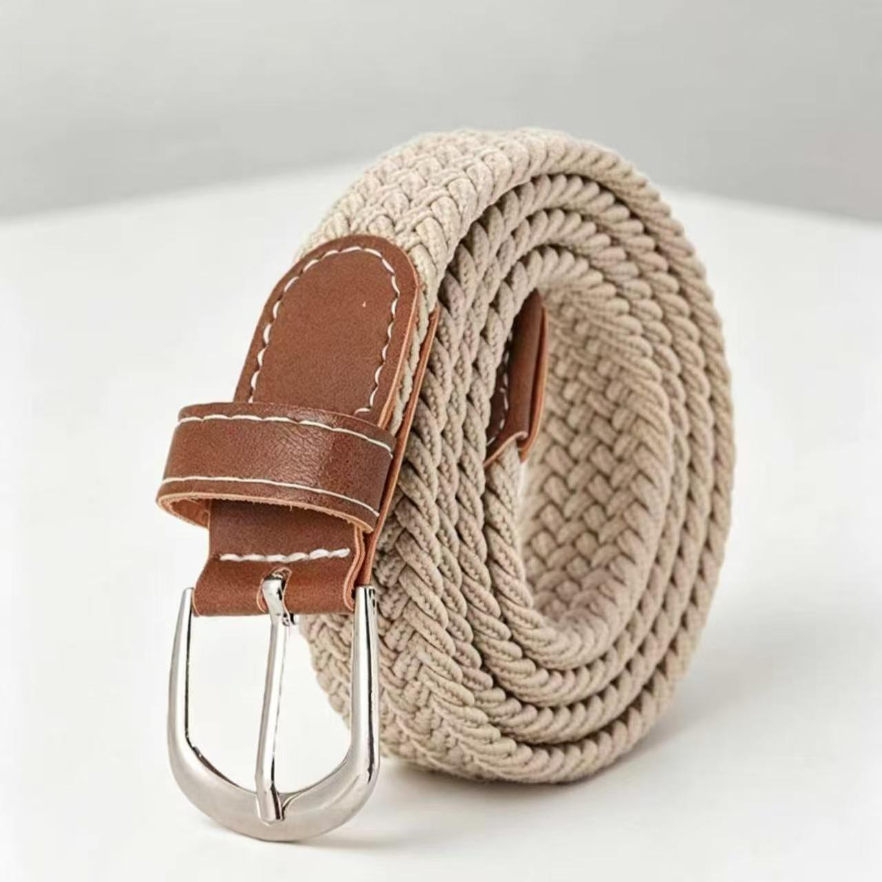 Seamless Invisible Lazy Belt: Hole-Free, Unisex Denim Canvas Elastic Belt хаки