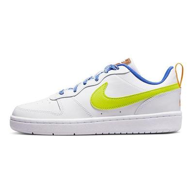 Tênis Infantil Court Borough Low 2 SE GS Branco Verde Atômico Azul Médio Laranja Magma DQ7770-100
