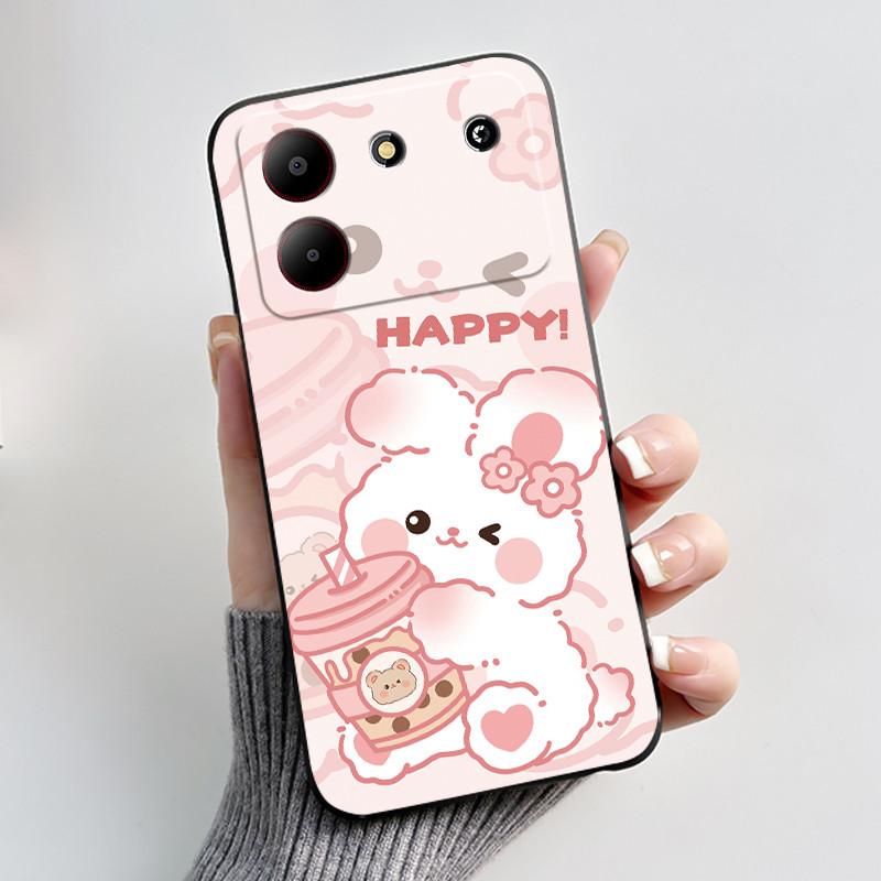 Phone Case For ZTE Blade A54 4G Jelly Soft Black Cover Dreamy Style Pattern Sunset Moonlight Casing ZTE Blade A54 4G Casing