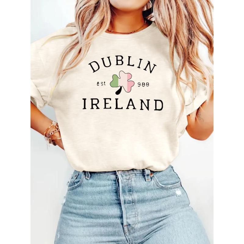 New Women's Printed Round-neck Loose Short-sleeved Casual T-shirt