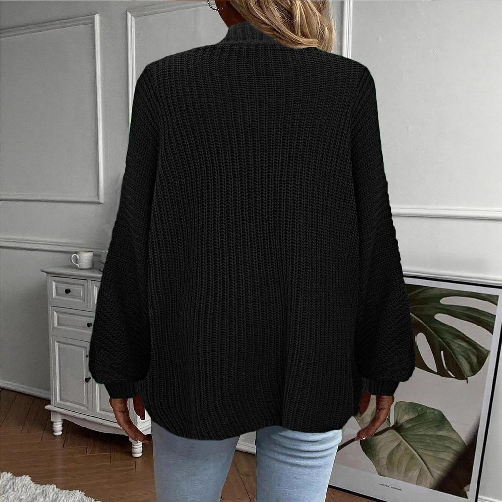 Women's Long-sleeved Knitted Cardigan Sweater Jacket