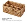 Кошик для столових приборів з 5 відділеннями Ручний плетений кошик для зберігання з ручкою Сільський органайзер для столових приборів для пікніка, барбекю, кухонної стільниці