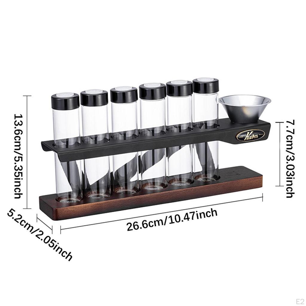 Single Dose Coffee Bean Storage Tube Holder Cellars Professional Aroma Display Rack 8