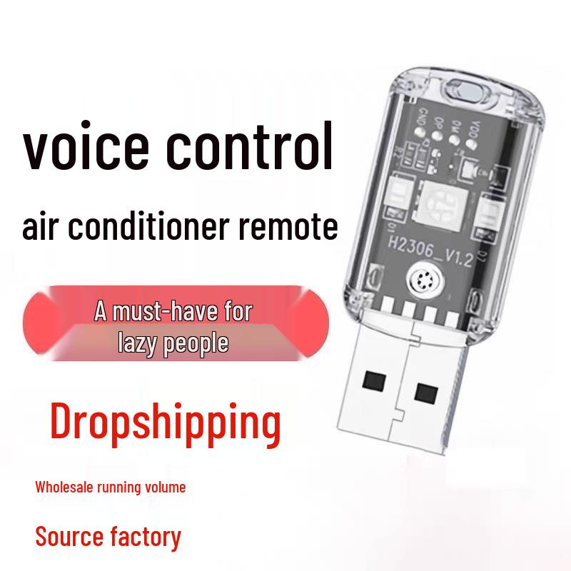 Summer Smart USB Voice-Controlled Air Conditioner Remote with LED Night Light