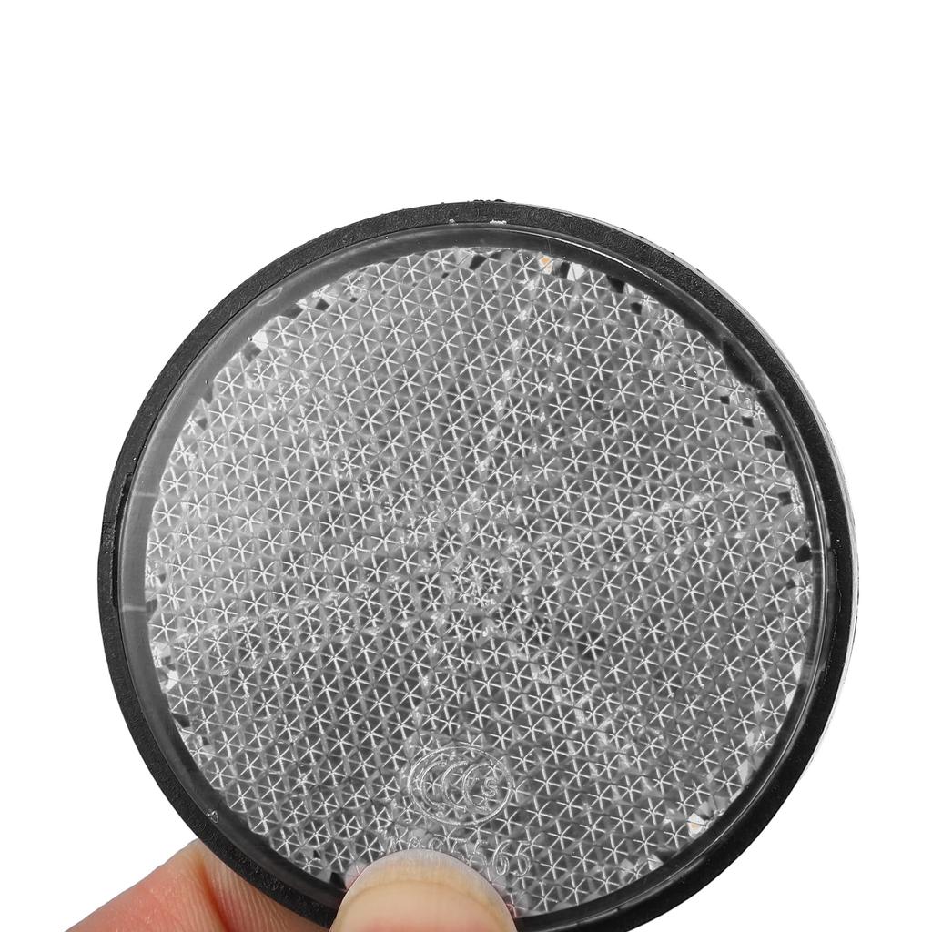 uxcell 4pcs Front Lower Fork Reflector Sticker Rear Saddlebag Reflective Cover Universal White with 6mm Screws