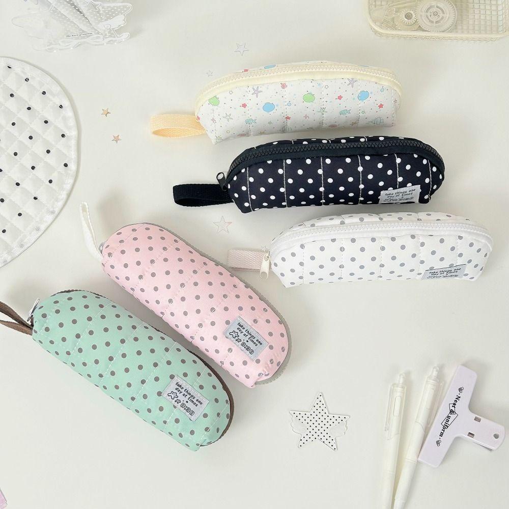With Hand Strap Pencil Case Large Capacity Stationery Bag Korean Stationery Pouch  Gift