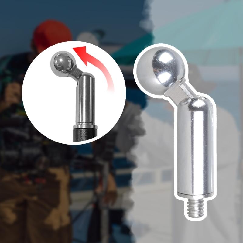 Universal 17mm Ball Joint Adapter With 1/4" Male Screw Iron Construction for Photography Equipment