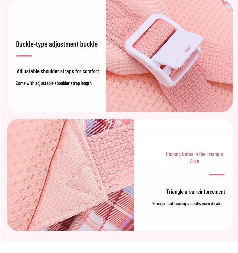 Lekki wodoodporny plecak z kokardą dla dziewcząt z klas 1-6 z ochroną kręgosłupa