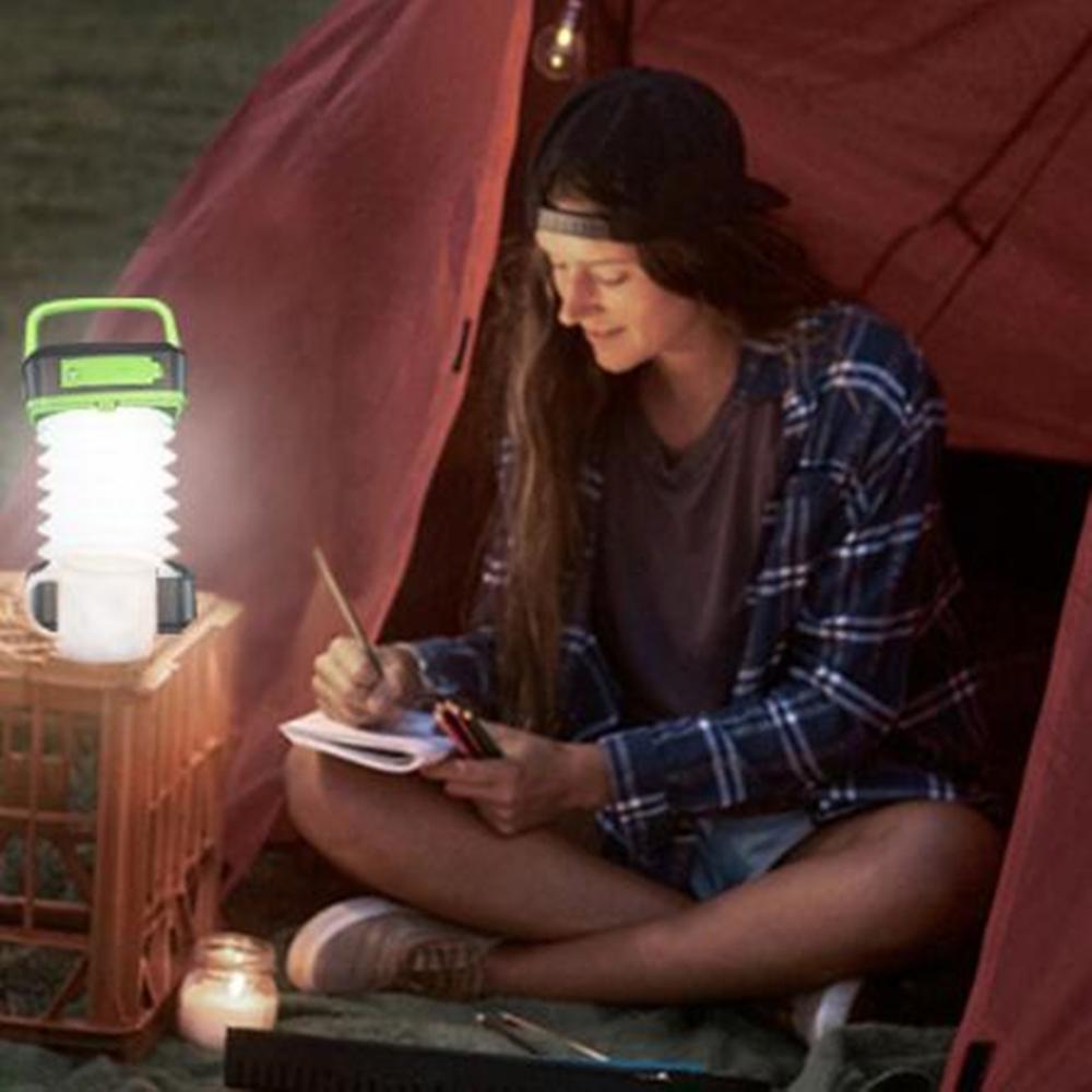 New Solar Rechargeable Flashlight Power Camping Tent Light Torch Travel Lamp