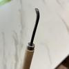 1 Stück Handgeschmiedetes Stahl Holzschnitzwerkzeug - Rund H Bogen Manuelles Gravurmesser mit Löffelschnitzer für Präzisionsholzbearbeitungsprojekte, Holzbearbeitungswerkzeuge