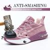 Scarpe Antinfortunistiche da Donna Punta in Acciaio Antiperforazione Calzature da Lavoro Leggere Accenti in Rete Resistenza allo Scivolamento/Olio Per Comfort Tutto il Giorno