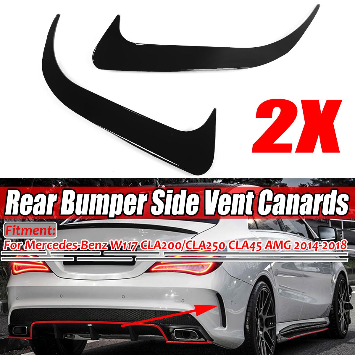 

W117 автомобильный задний бампер, спойлер для губ, боковое вентиляционное отверстие Canards для Mercedes Benz W117 CLA200 CLA250 CLA45 для AMG 2014-18