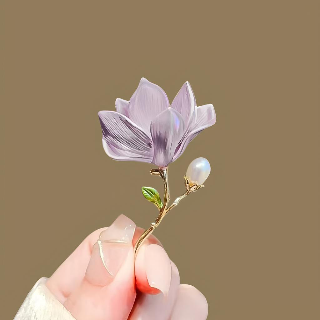Chinese Style Elegant Delicate Magnolia Brooch High-end Women's New Pin High-end Corsage Accessories