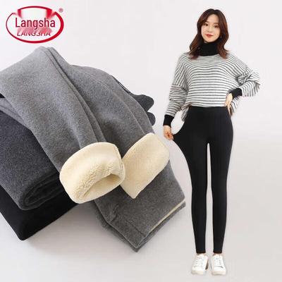 Lansha Women's Winter Extra Thick Lamb Velvet Leggings