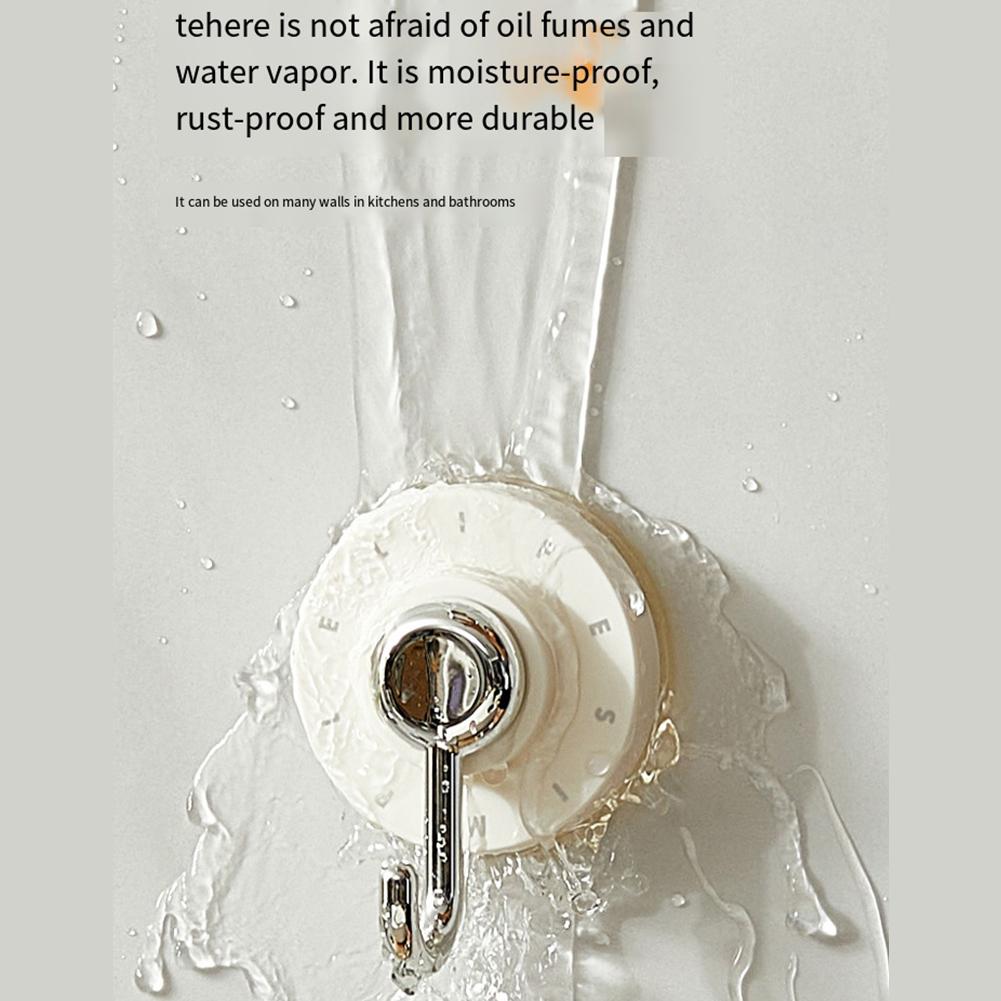 2Pcs Suction Cup Hooks Waterproof Rotary Adsorption Hook Kitchen Bathroom Wall Hanger Towel Clothes Storage Holder Organization