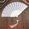 Plastic Folding Fan Tassels Handheld Fan Portable Gold Powder Fan  Home Decoration