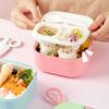 Boîte à Lunch Portable pour Enfants Étudiants Boîte Bento Récipient Alimentaire Carton Vaisselle Couverts Récipient Alimentaire