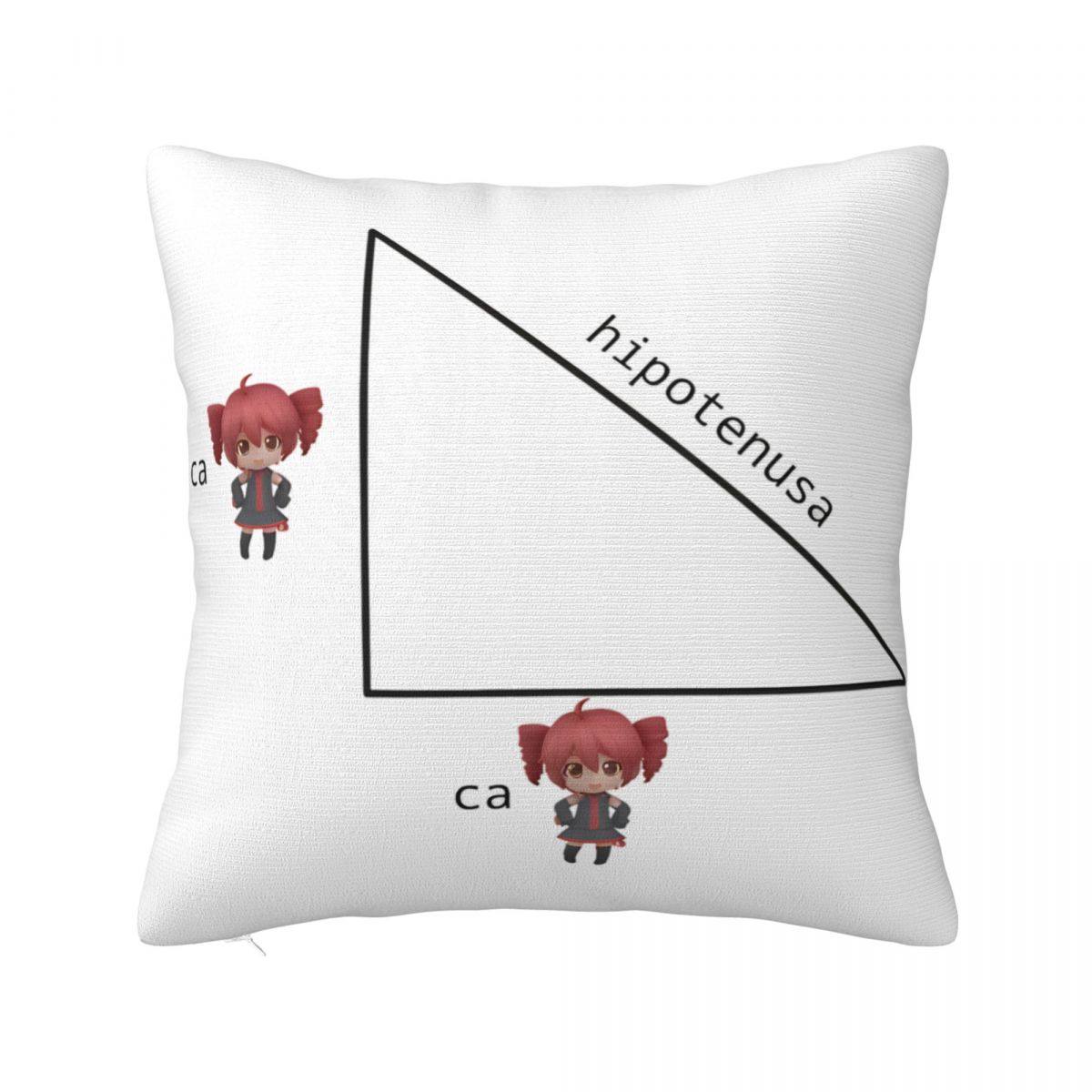 

Kasane Teto Loves Bread Chibi Pillowcase Polyester Cushion Cover Decorations Pillow Case Cover Home Square 18 12x12Inch