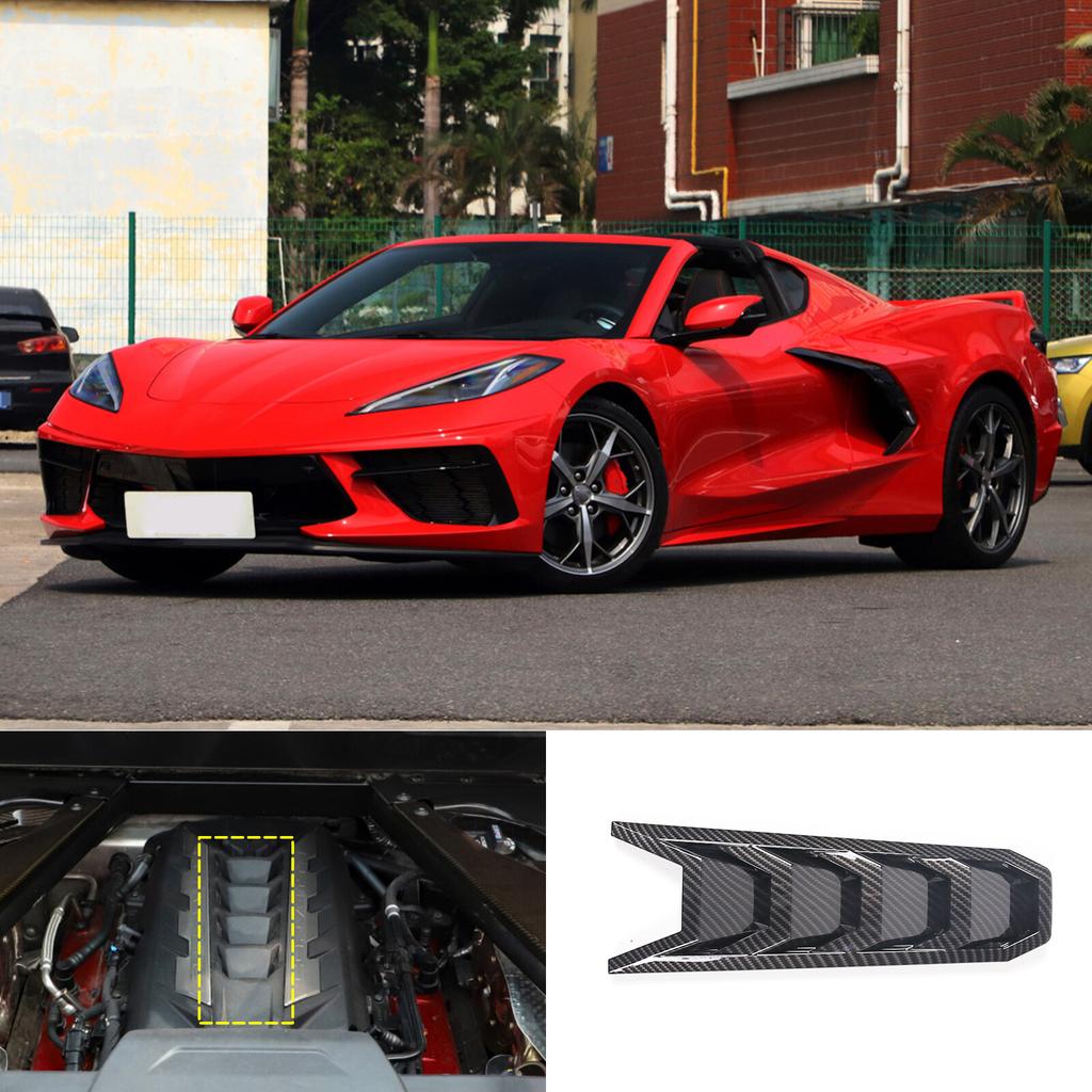 Carbon fiber ABS Engine Shroud Cover Panel Cover Trim For Corvette C8 -2025