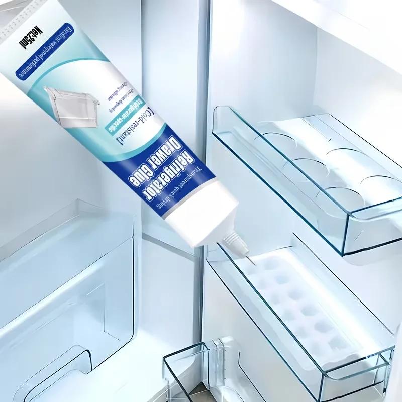 Refrigerator Drawer Glue Cold Resistant Adhesive For Fridge Plastic Tray Seal Strip Inner Wall Freezer Box Repair And Household Use