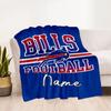 Buffalo Bills Football Personalized Text Blanket Multi-purpose Customizable Blanket Durable Comfort Great for Sofa Office Chair Nap Living Room