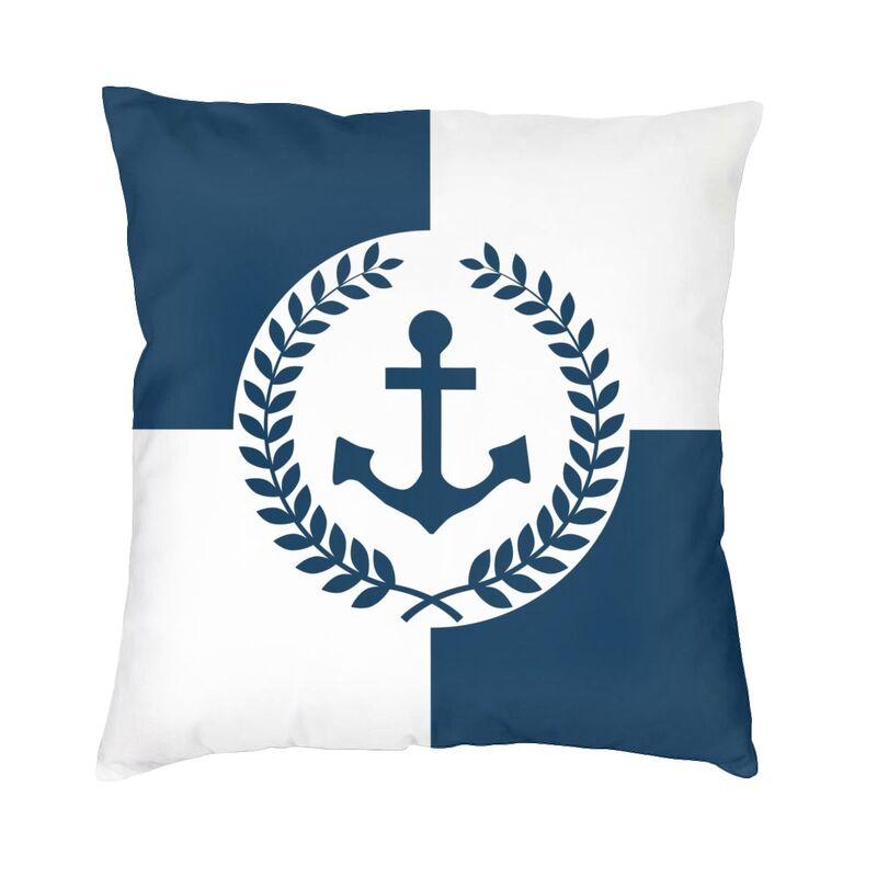 Pirate Map Nautical Sea Print Square Pillowcover Home Decor Skull Sailor Cushions Throw Pillow Living Room Doublesided Printing